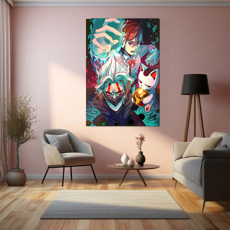 Anime Metal Poster | DanDaDan – Momo Ayase & Okarun Metal Poster | Supernatural Anime Wall Frame 02