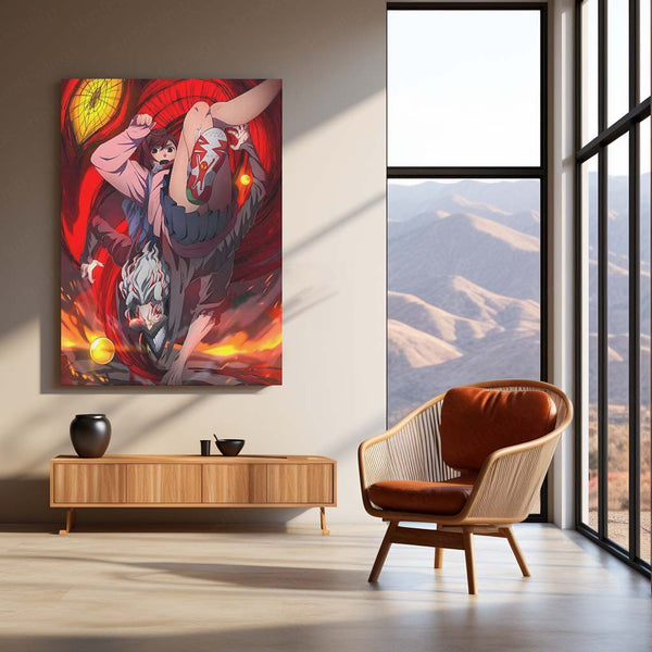 Anime Metal Poster | DanDaDan – Momo Ayase & Okarun Metal Poster | Supernatural Anime Wall Frame 04