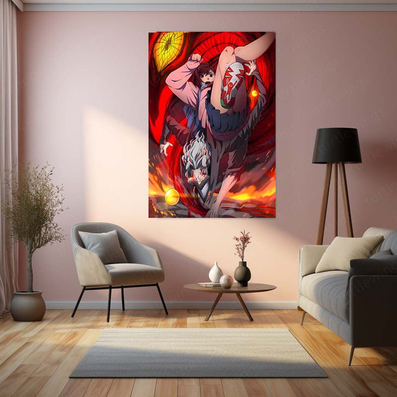 Anime Metal Poster | DanDaDan – Momo Ayase & Okarun Metal Poster | Supernatural Anime Wall Frame 04