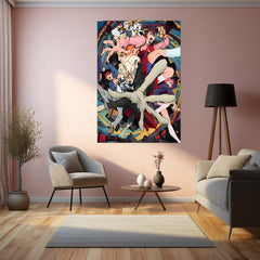 Anime Metal Poster | DanDaDan – Momo Ayase & Okarun Metal Poster | Supernatural Anime Wall Frame 05