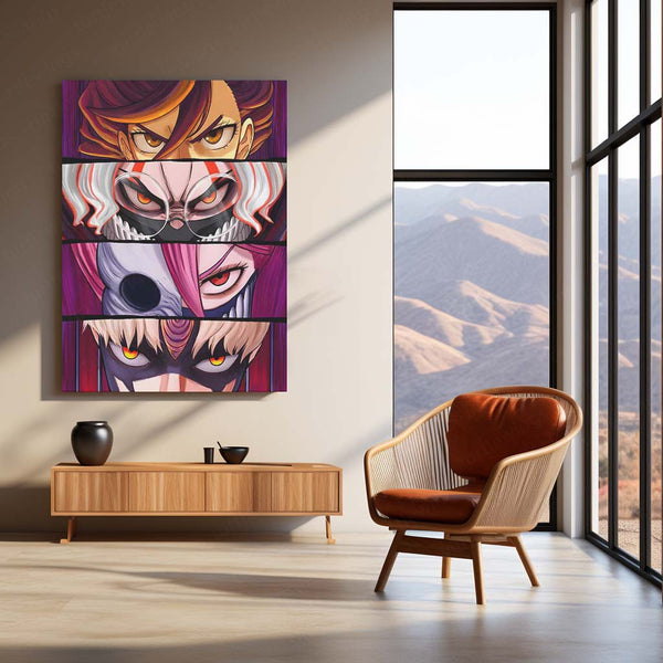 Anime Metal Poster | Dandadan – Eyes of the Supernatural Metal Poster | Paranormal Anime Wall Frame
