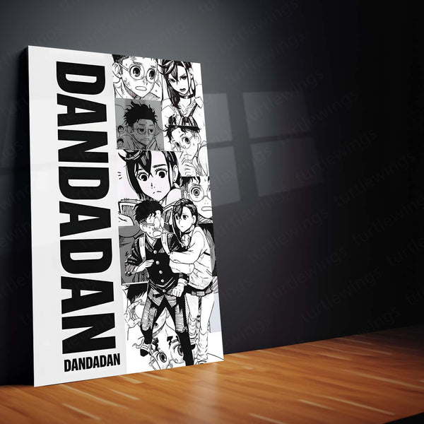 Anime Metal Poster | Dandadan’s Diverse Expressions Metal Poster | Anime Reaction Faces Wall Frame
