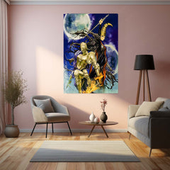 Game Metal Poster | Dark Souls – The Eternal Flame | Ashen Warrior Metal Frame Poster