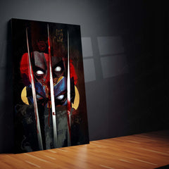 ⚔️ Deadpool vs Wolverine Metal Frame Poster | Epic Marvel Showdown Wall Art for Fans - TURTLEWINGS 