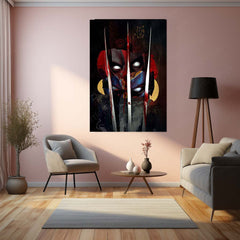⚔️ Deadpool vs Wolverine Metal Frame Poster | Epic Marvel Showdown Wall Art for Fans - TURTLEWINGS 