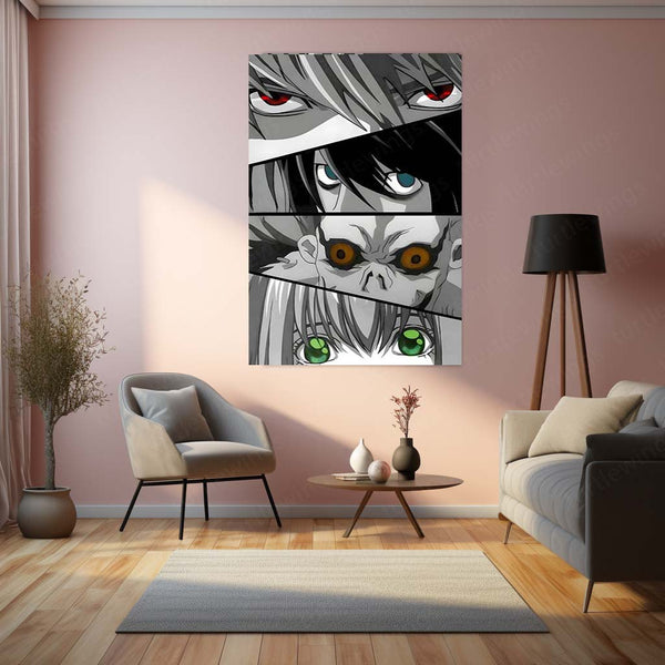 Anime Metal Poster | Death Note – Ryuk the Shinigami Metal Poster | Dark Anime Wall Frame