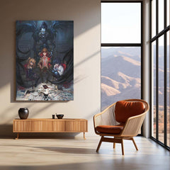 Anime Metal Poster | Death Note – Ryuk the Shinigami Metal Poster | Dark Anime Wall Frame 01