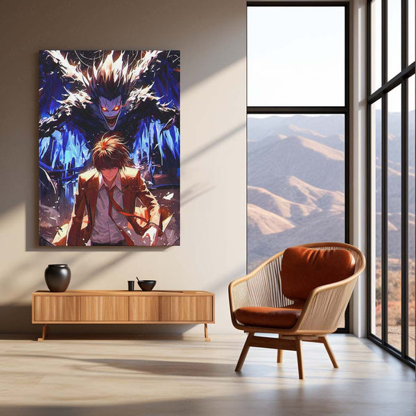 Anime Metal Poster | Death Note – Ryuk the Shinigami Metal Poster | Dark Anime Wall Frame 03