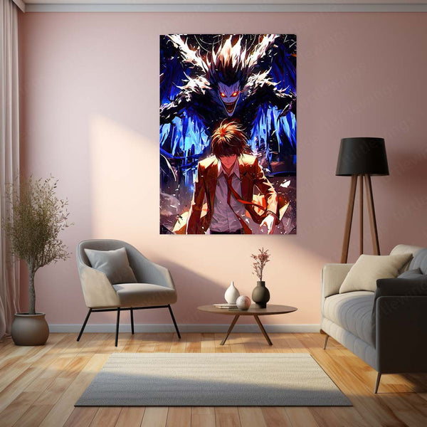 Anime Metal Poster | Death Note – Ryuk the Shinigami Metal Poster | Dark Anime Wall Frame 03