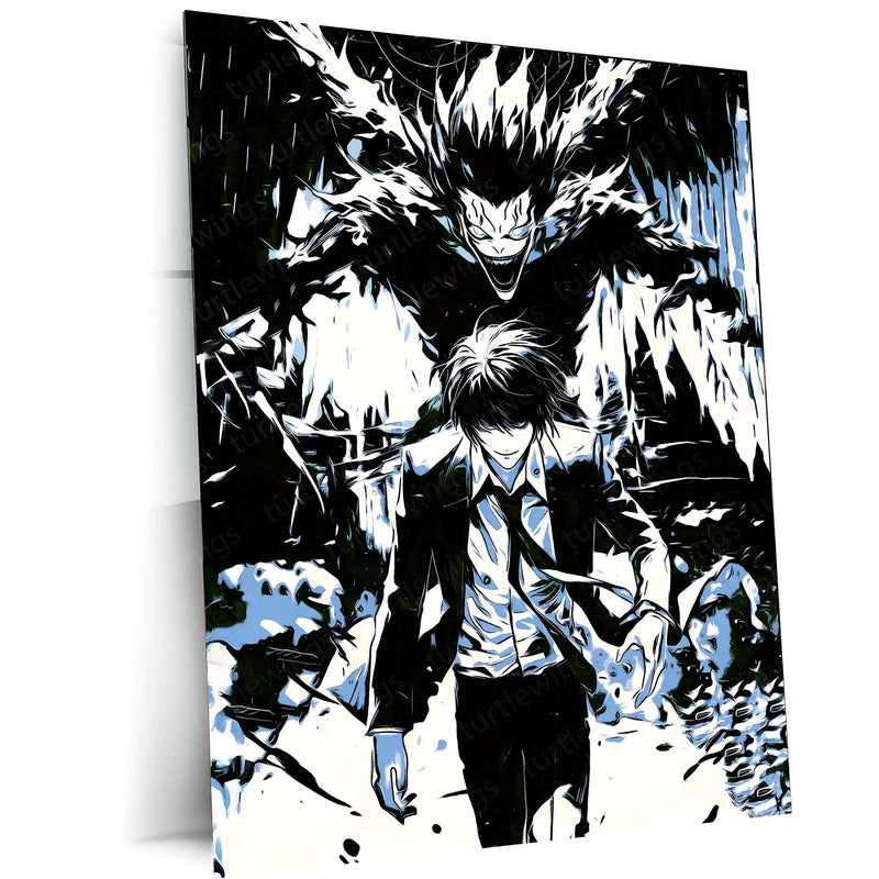 Anime Metal Poster | Death Note – Ryuk the Shinigami Metal Poster | Dark Anime Wall Frame 02