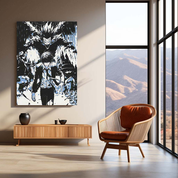 Anime Metal Poster | Death Note – Ryuk the Shinigami Metal Poster | Dark Anime Wall Frame 02