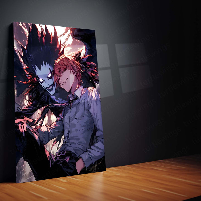Anime Metal Poster | Death Note – Ryuk the Shinigami Metal Poster | Dark Anime Wall Frame 04