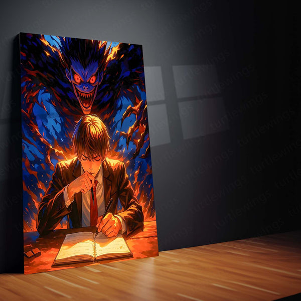 Anime Metal Poster | Death Note – Ryuk the Shinigami Metal Poster | Dark Anime Wall Frame 05