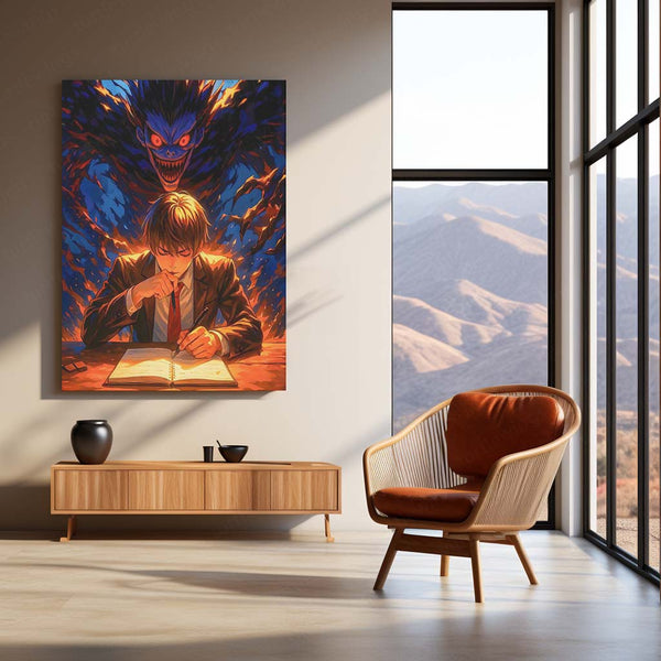 Anime Metal Poster | Death Note – Ryuk the Shinigami Metal Poster | Dark Anime Wall Frame 05