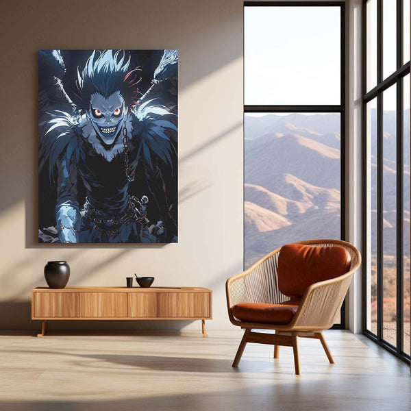 Anime Metal Poster | Death Note – Ryuk the Shinigami Metal Poster | Dark Anime Wall Frame 06
