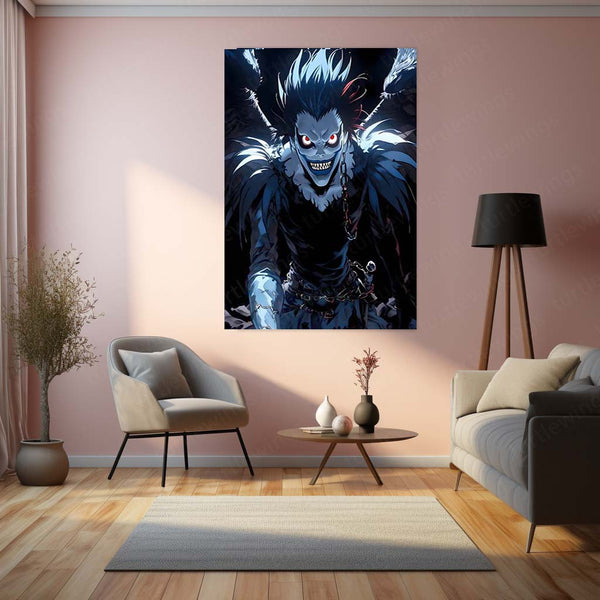Anime Metal Poster | Death Note – Ryuk the Shinigami Metal Poster | Dark Anime Wall Frame 06