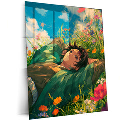 Anime Metal Poster | Tanjiro – Demon Slayer Metal Poster | Water Breathing Anime Wall Frame