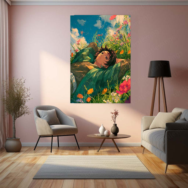 Anime Metal Poster | Tanjiro – Demon Slayer Metal Poster | Water Breathing Anime Wall Frame
