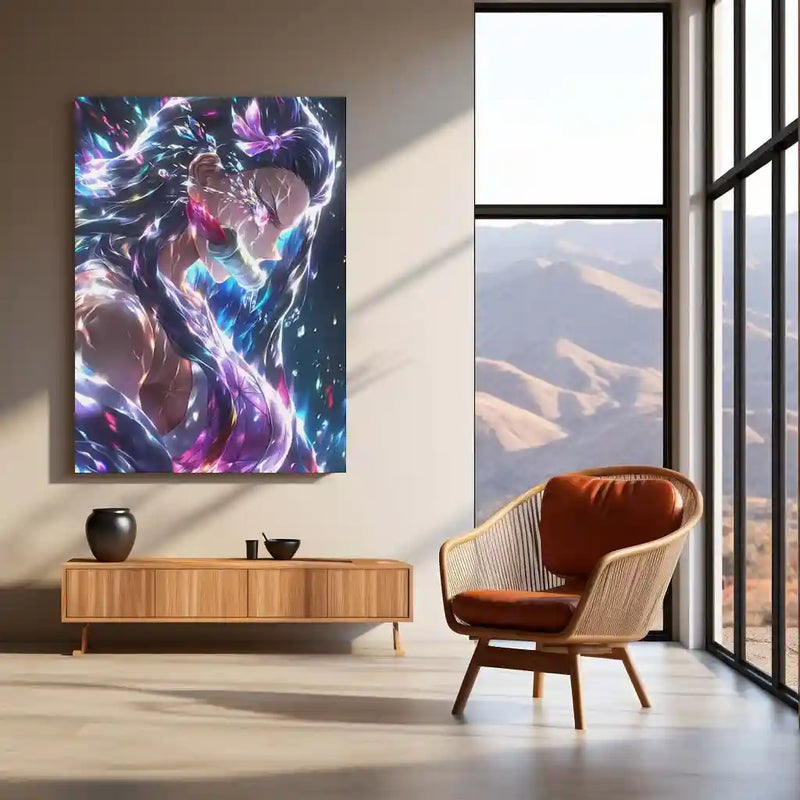 Anime Metal Poster | Demon Slayer | Breathing Power Anime Metal Frame | Dark Intensity & Warrior Spirit Wall Art - TURTLEWINGS 