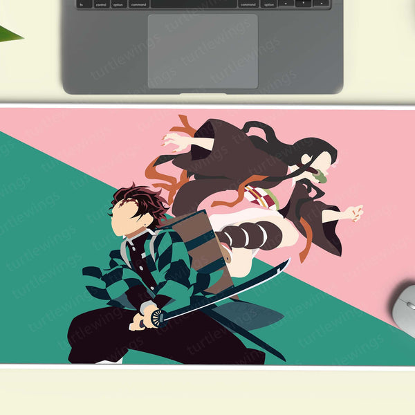 Demon Slayer Deskmat – Tanjiro & Nezuko Minimal Art