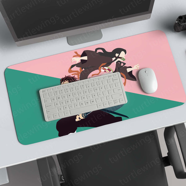 Demon Slayer Deskmat – Tanjiro & Nezuko Minimal Art