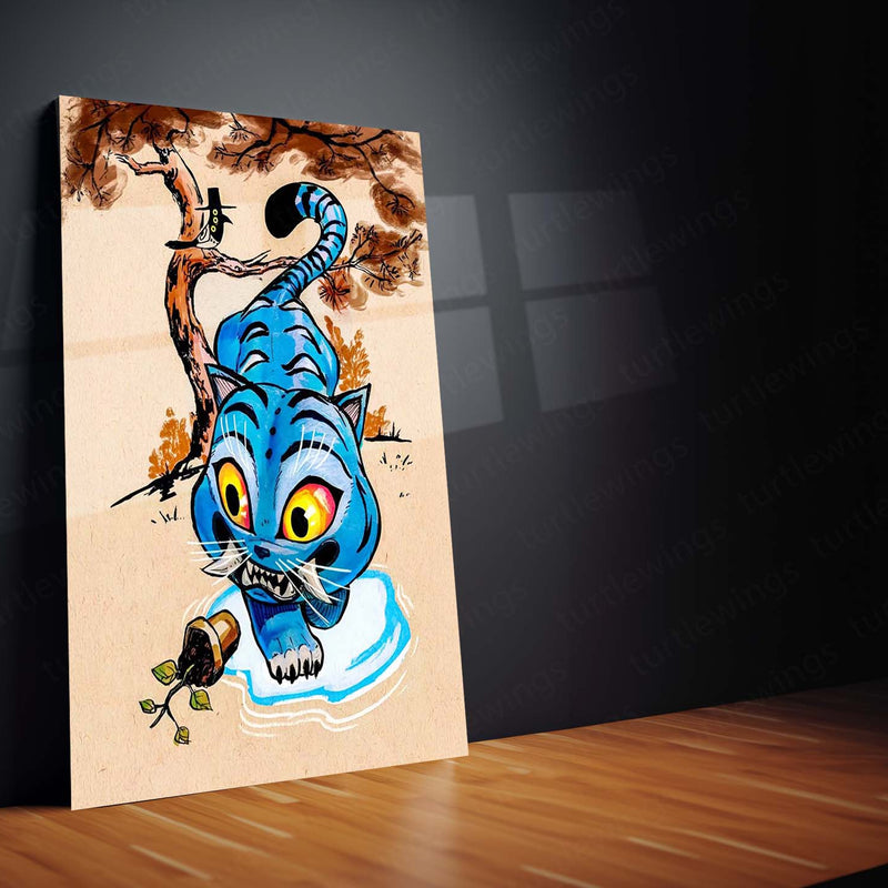 Anime Metal Poster | Derpy the Tiger – K-Pop Demon Hunters Fun Art Metal Poster | Quirky Anime Wall Frame 02
