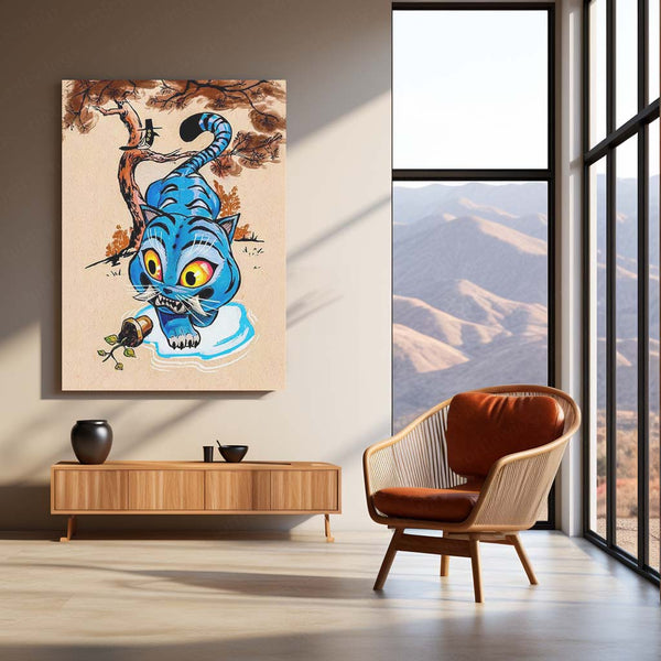 Anime Metal Poster | Derpy the Tiger – K-Pop Demon Hunters Fun Art Metal Poster | Quirky Anime Wall Frame 02