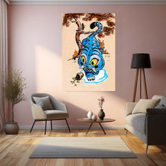 Anime Metal Poster | Derpy the Tiger – K-Pop Demon Hunters Fun Art Metal Poster | Quirky Anime Wall Frame 02
