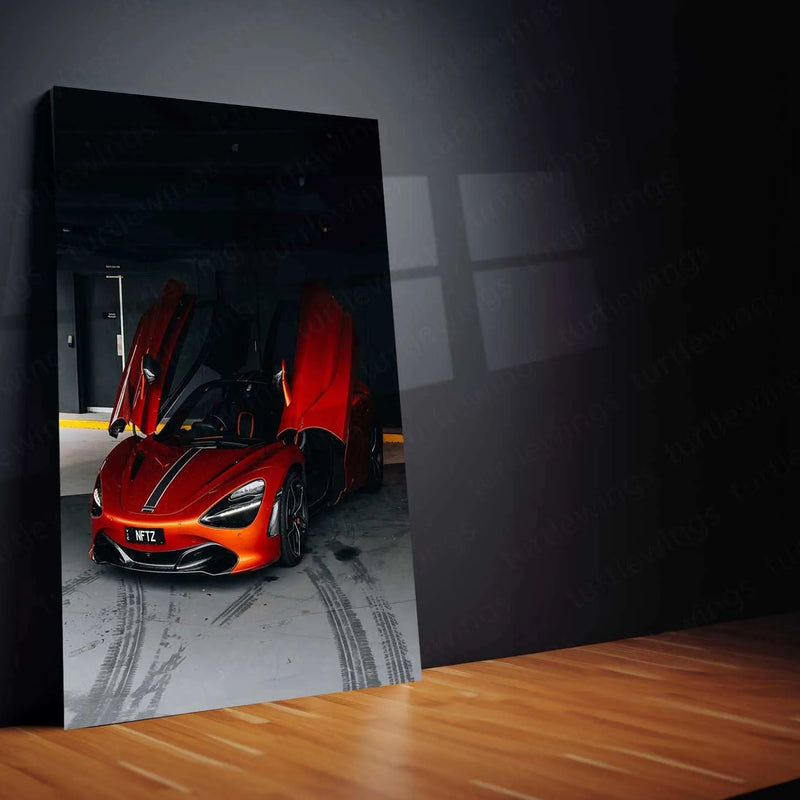 McLaren Supercar Metal Poster | High-Performance Automotive Wall Art | Speed & Luxury Decor - TURTLEWINGS 
