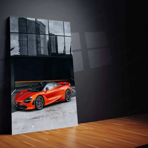McLaren Supercar Metal Poster | High-Performance Automotive Wall Art | Speed & Luxury Decor - TURTLEWINGS 