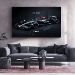 Mercedes-AMG F1 W15 Metal Poster | 2025 Formula 1 Racing Artwork | Silver Arrows Wall Decor - TURTLEWINGS 