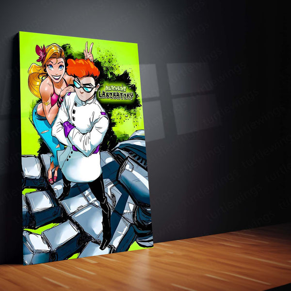 Dexter’s Laboratory – Retro Genius Vibes | Classic Cartoon Metal Frame Poster