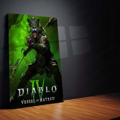 Game Metal Poster | Diablo IV – Vessel of Hatred Metal Poster | Dark Fantasy Gaming Wall Frame