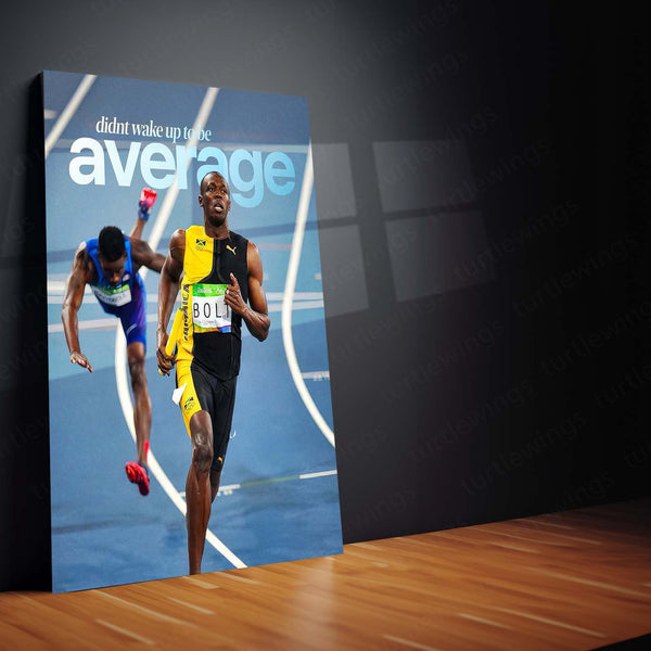 Didn’t Wake Up to Be Average – Motivational Metal Frame | High-Performance Mindset Wall Art | Daily Hustle Poster