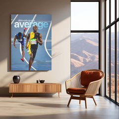 Didn’t Wake Up to Be Average – Motivational Metal Frame | High-Performance Mindset Wall Art | Daily Hustle Poster