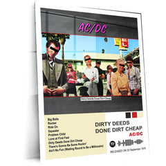 AC/DC Complete Album Collection | Set of 10 | Set of 8 | Set of 4 | Metal Frame Posters High Voltage. Pure Rock Energy. Legendary Wall Statement. - TURTLEWINGS 