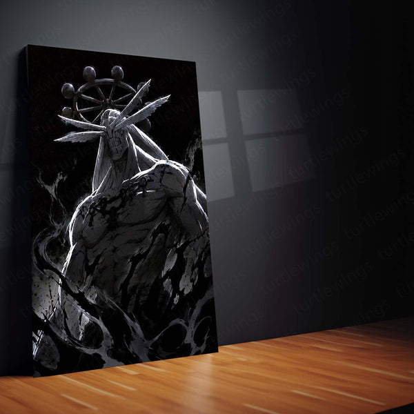 Anime Metal Poster | Divine General Mahoraga Jujutsu Kaisen Monochrome Wall Art