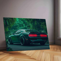 Dodge Challenger SRT Neon LED Metal Frame â Bold Automotive Wall Art 1 - TURTLEWINGS 