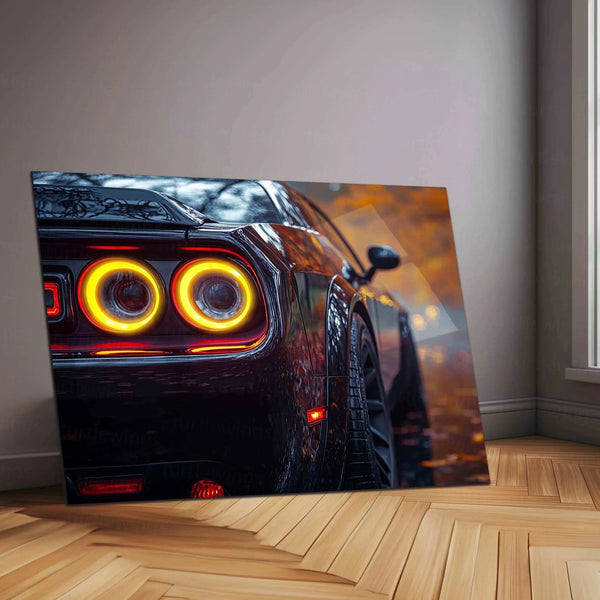 Dodge Challenger SRT Neon LED Metal Frame â Bold Automotive Wall Art 3 - TURTLEWINGS 