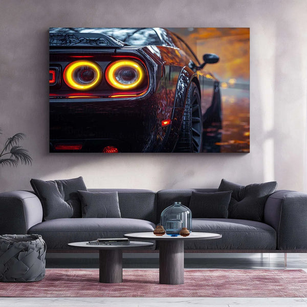 Dodge Challenger SRT Neon LED Metal Frame â Bold Automotive Wall Art 3 - TURTLEWINGS 
