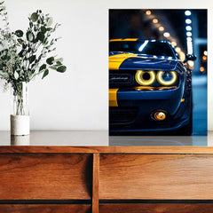 Dodge Challenger SRT Neon LED Metal Frame â Bold Automotive Wall Art 4 - TURTLEWINGS 