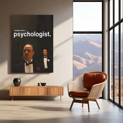 Quote Metal Poster | Don Vito Corleone | “Analyse Like a Psychologist.” | Mafia Mindset Metal Poster - TURTLEWINGS 