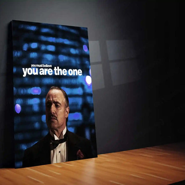 Quote Metal Poster | Don Vito Corleone | “You Must Believe You Are The One.” | Mafia Motivation Metal Poster - TURTLEWINGS 