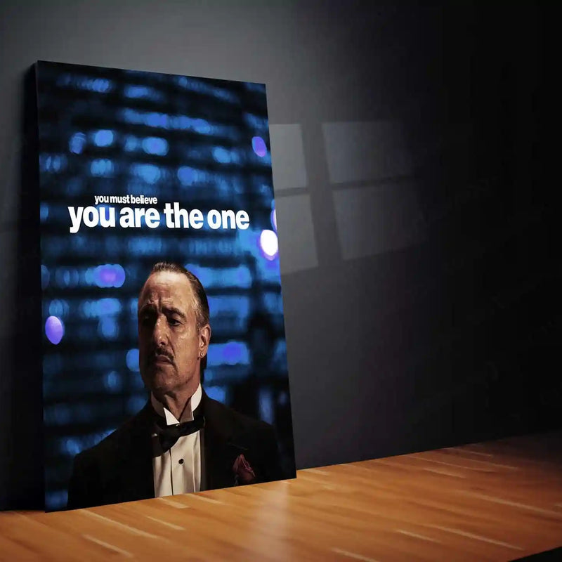 Quote Metal Poster | Don Vito Corleone | “You Must Believe You Are The One.” | Mafia Motivation Metal Poster - TURTLEWINGS 