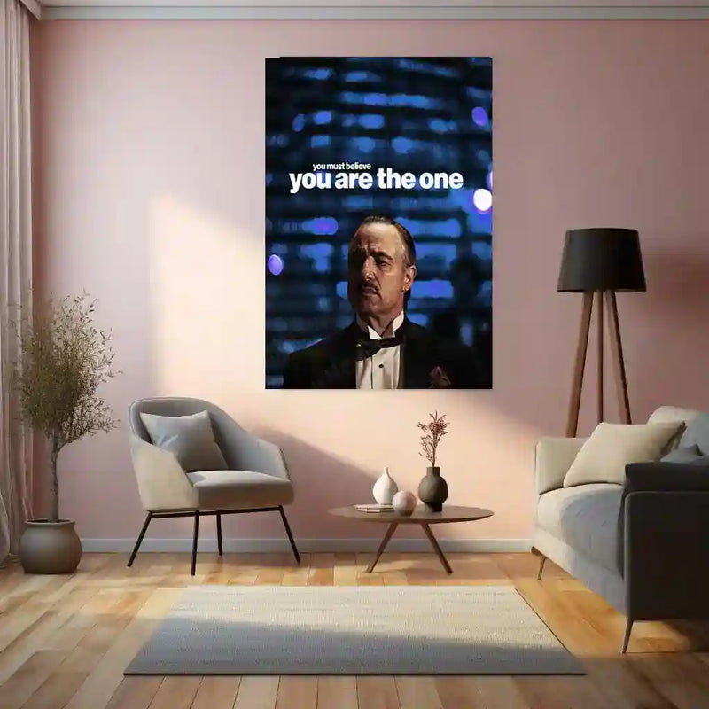 Quote Metal Poster | Don Vito Corleone | “You Must Believe You Are The One.” | Mafia Motivation Metal Poster - TURTLEWINGS 