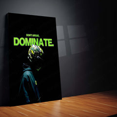 Quote Metal Poster | Lando Norris – Don’t Argue, Dominate Metal Frame  Silent Confidence & Modern F1 Winner Mindset Wall Art | Focus Over Noise Racing Quote Metal Poster