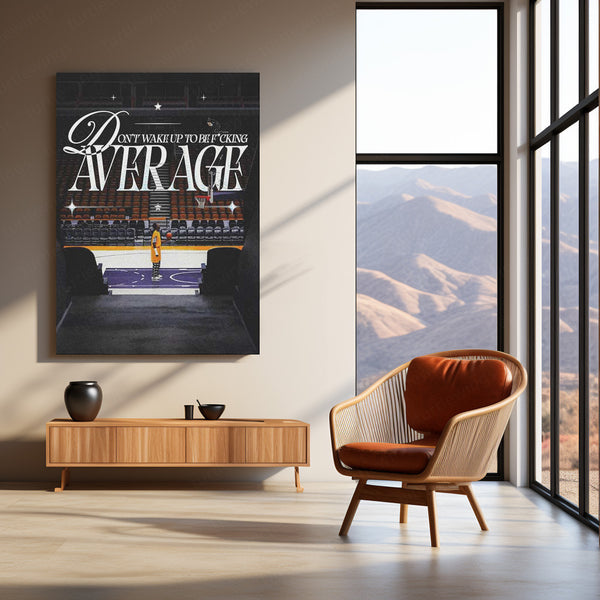 Don’t Wake Up to Be Average – Basketball Grind Metal Poster | Athlete Mindset Wall Art