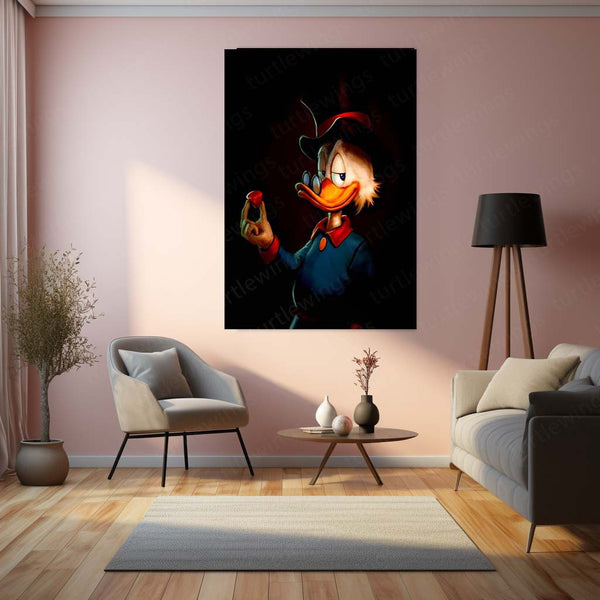 🦆 Donald Duck Metal Frame Poster | Classic Disney Wall Art for Kids & Cartoon Lovers 02 - TURTLEWINGS 