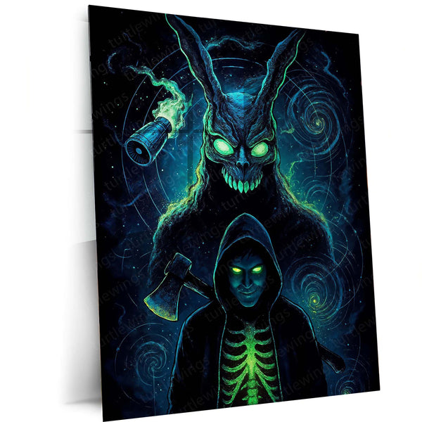 Donnie Darko – Frank the Rabbit Dark Fantasy Metal Poster | Cult Movie Wall Frame