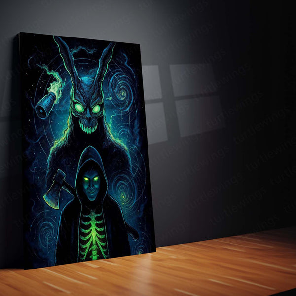 Donnie Darko – Frank the Rabbit Dark Fantasy Metal Poster | Cult Movie Wall Frame